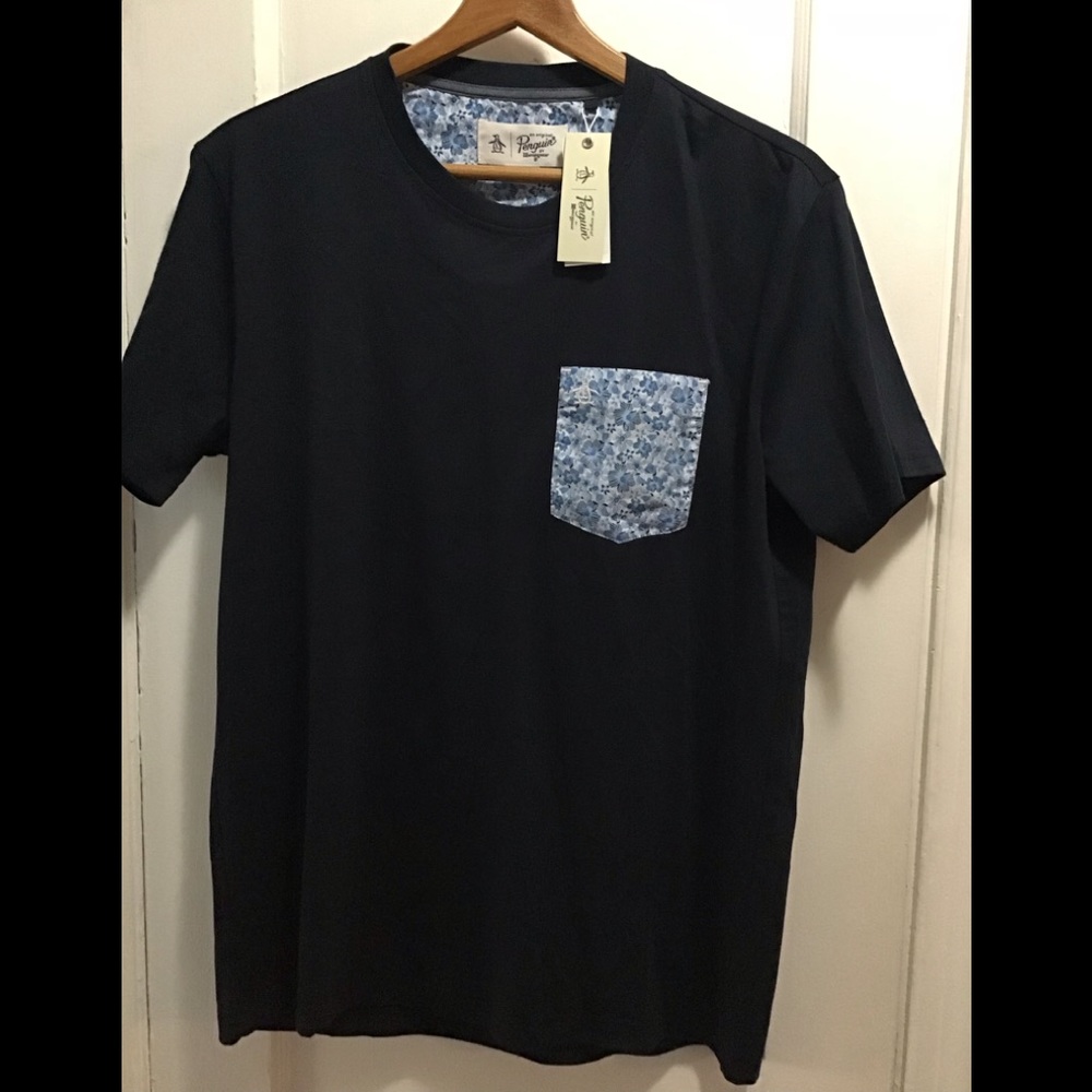 Original Penguin Floral Print Pocket T NWT Medium